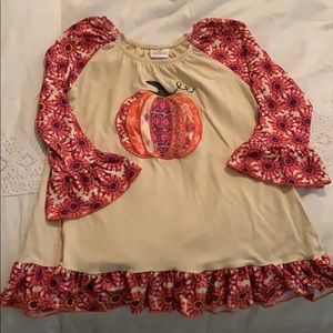 Boutique Pumpkin dress- size small (3T)
